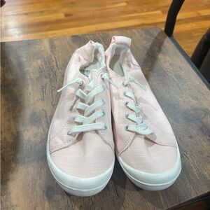 Pink Ruffled Slip-On Shoes